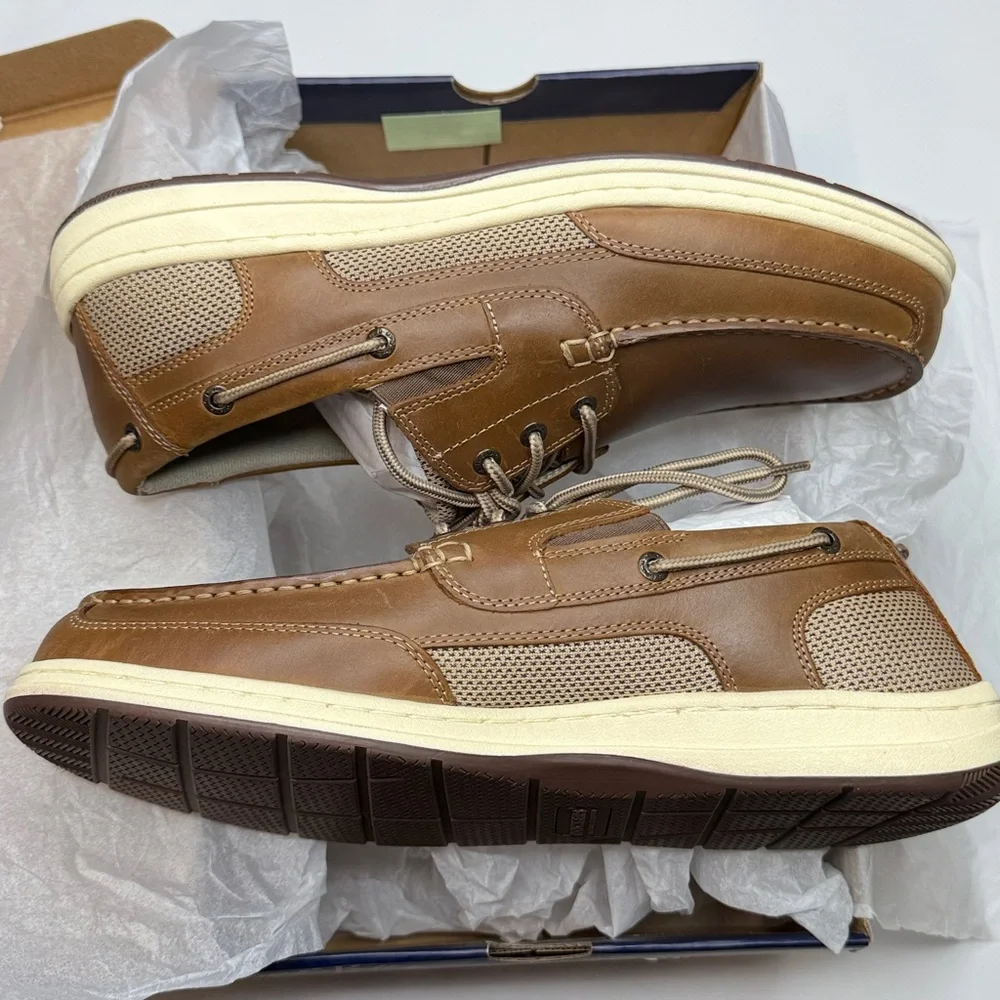 Dockers Men's Beacon Leather Casual Boat Shoe with NeverWet- Size 11.5M